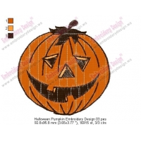 Halloween Pumpkin Embroidery Design 03